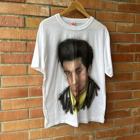Vintage Elvis Presley T-Shirt / 1991 / Single Stitch / Custom Painted - Picture 3 of 5